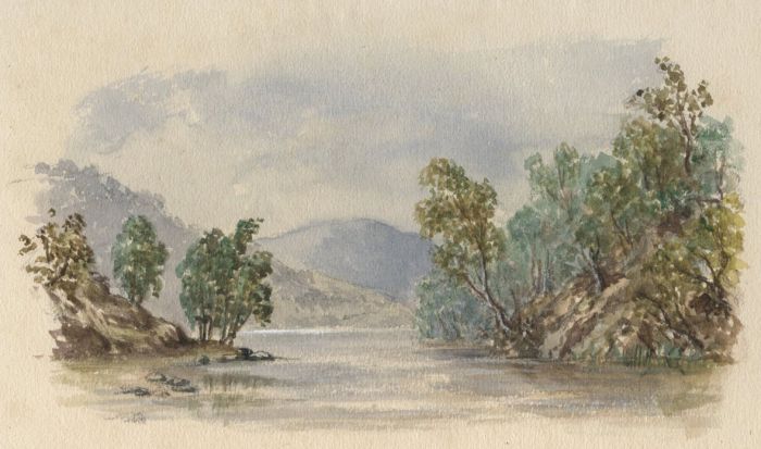 Edith M. Barratt - Coming out of the Narrows Loch Ard 1867 Watercolour