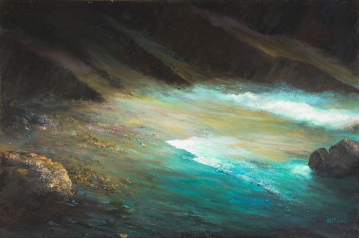 Hilari - Large Contemporary Acrylic, Incoming Tide