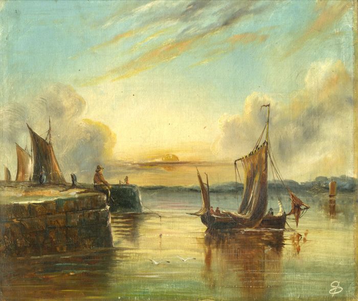 19th Century Oil - Harbourside