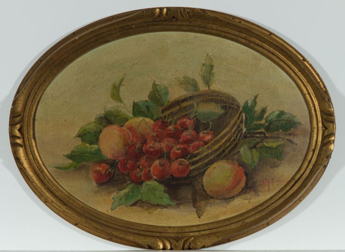 Early 20th Century Oil - Still Life with Cherries