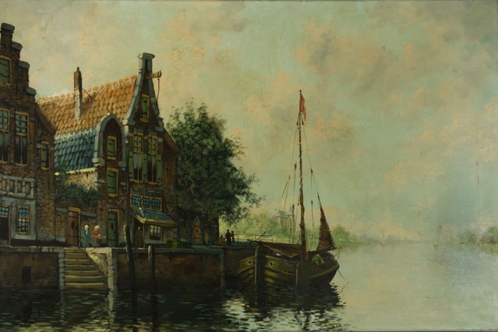 Mulder - Large Mid 20th Century Oil, Moorings