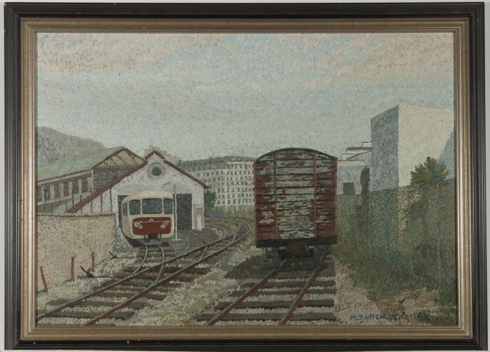 Malcolm John Hitchcock RWA - 1987 Oil, La Gare du Sud, Nice
