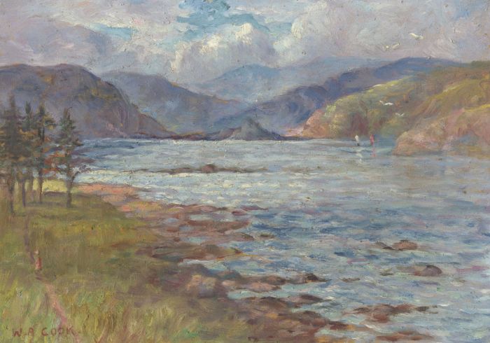 Winifred A. Cook - Mid 20th Century Oil, Derwent Water, Keswick
