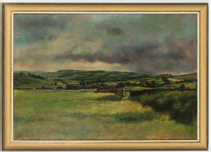 Peter Shaw (1926-1982) - Signed Oil, View from Harthill & Rowarth