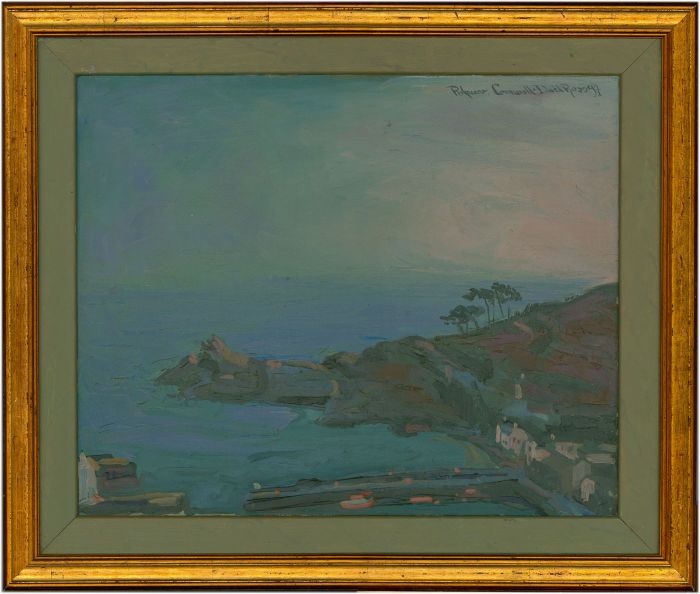 David Ross - Signed and Framed Impressionist 1997 Oil, Polpero, Cornwall