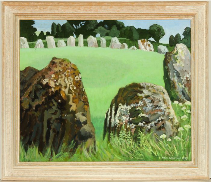 Hazel Titherley RCA (b. 1935) - Signed 1993 Oil, Stone Circle, Ireland