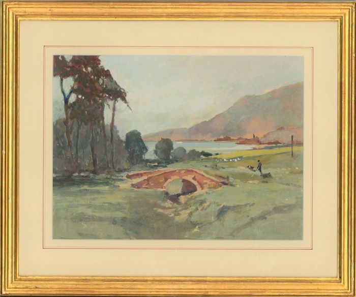 William Eyre (1891-1979) - Gouache, Ashness Bridge, near Keswick