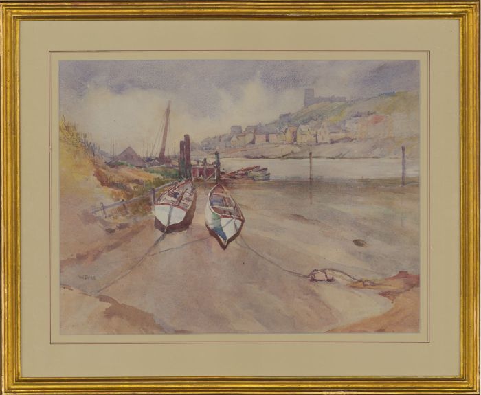 William Eyre (1891-1979) - Signed and Framed Watercolour, Beached Boats