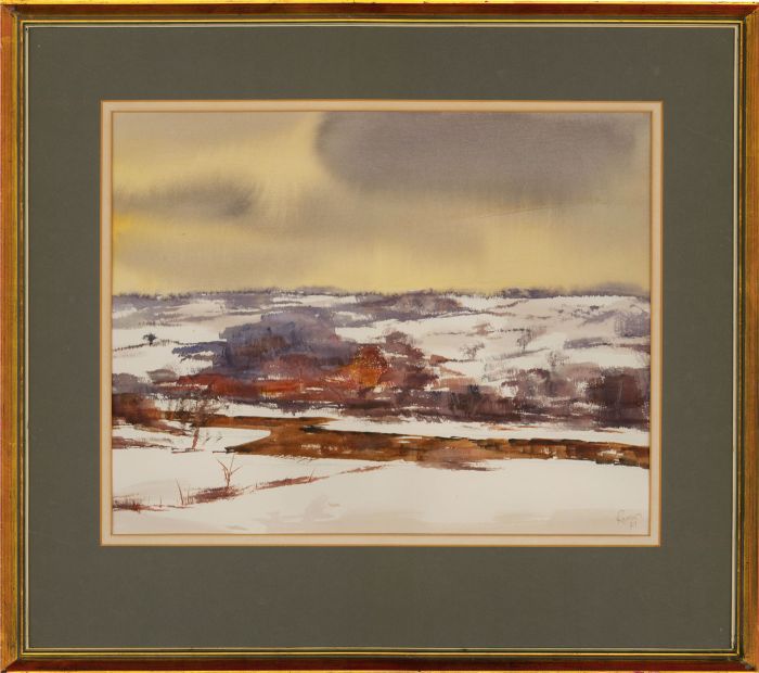 Ron Ranson (1925 - 2016) - Signed 1979 Watercolour, Winter Landscape