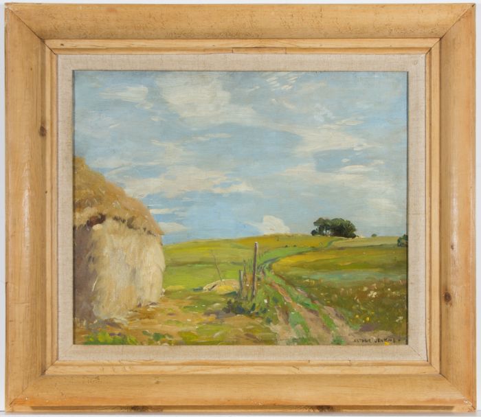Arthur Henry Jenkins (1871-1940) - Early 20th Century Oil, Haystacks, Wiltshire