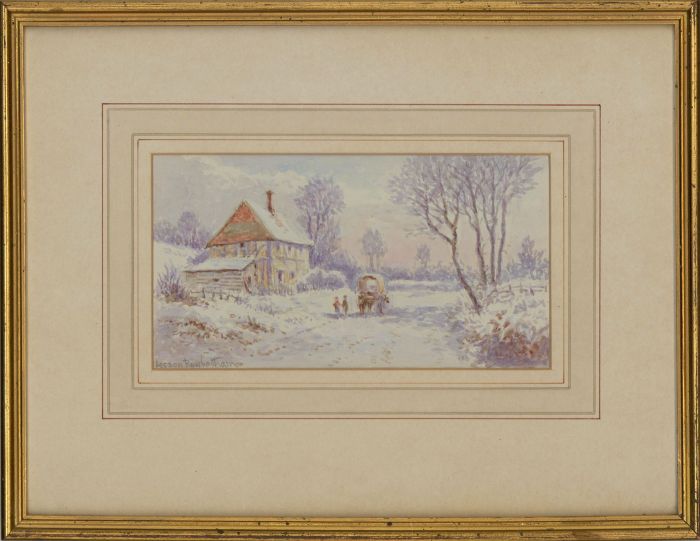 Leeson Rowbotham - Framed Mid 20th Century Watercolour, Winter in Sussex