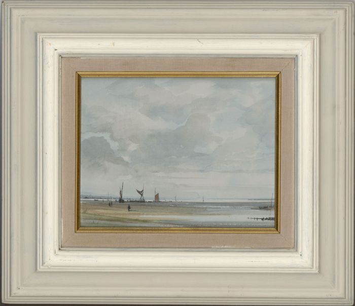 Alan Wickham - 1994 Watercolour, Beach at Low Tide