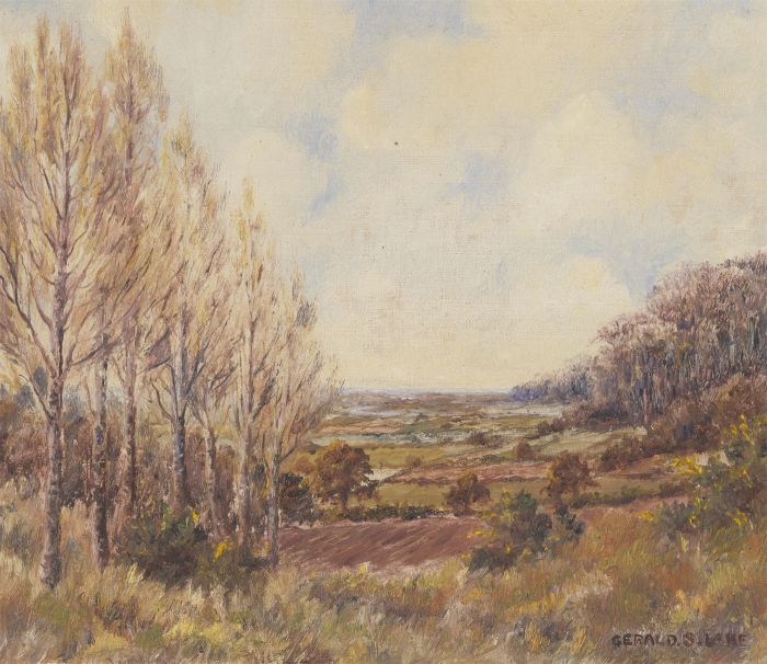 Gerald S. Lake - Signed 20th Century Oil, Agricultural  Landscape