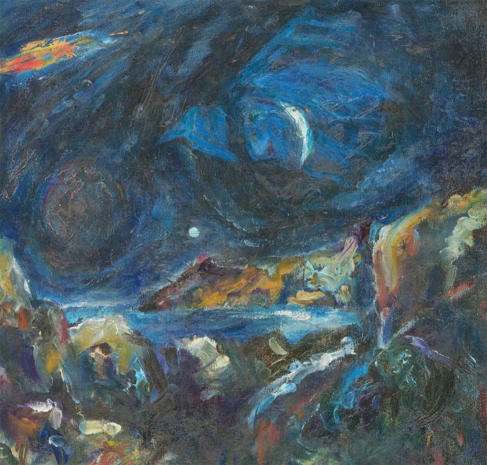 John Attwood (b.1976) - Signed 2007 Acrylic, Dark Night Elements