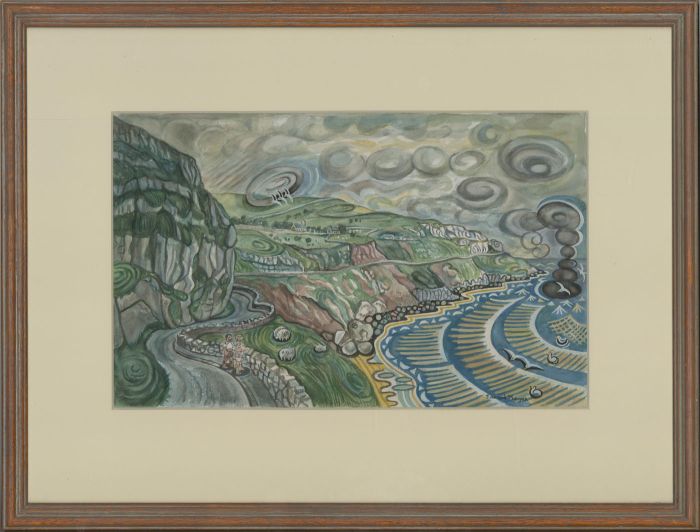 Edward Morgan (1933-2009) - Framed 20th Century Watercolour, Great Orme Shapes