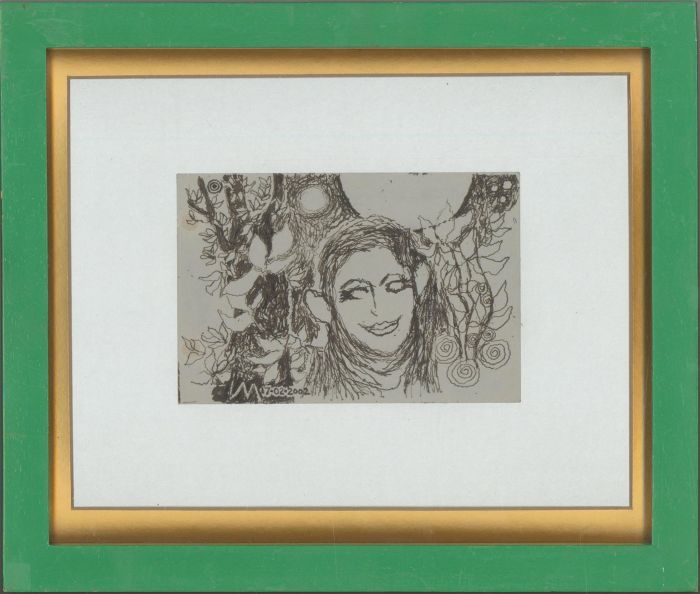 Leonard Manasseh RA PPRWA (1916-2017) - 2002 Ink Drawing, Untitled With Girl