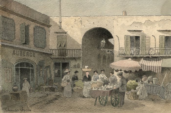 Claude Spero - Late 19th Century Pencil, Pen, Ink and Watercolour Washes