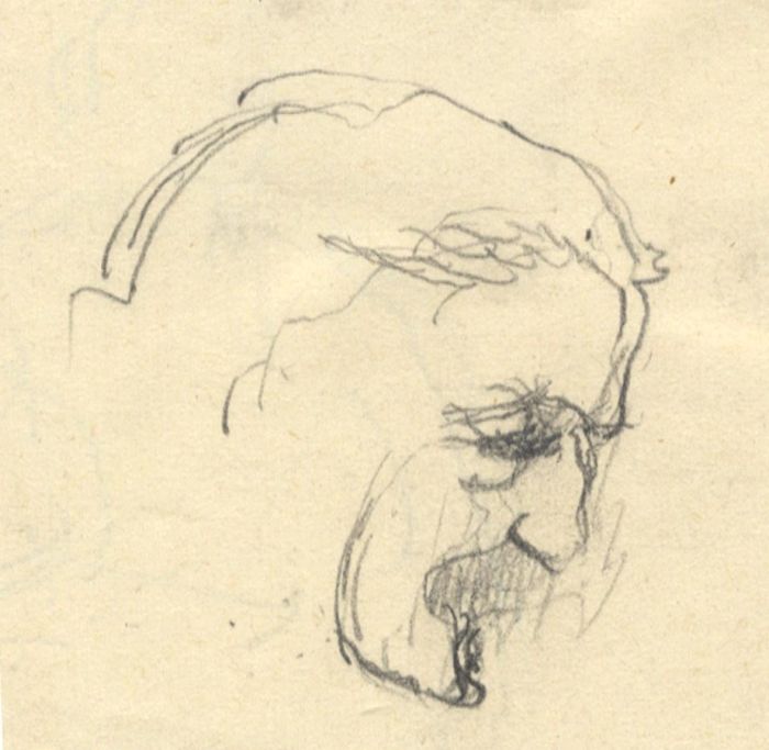 Frances Watt - Mid 20th Century Graphite Drawing, Drawn in Rome