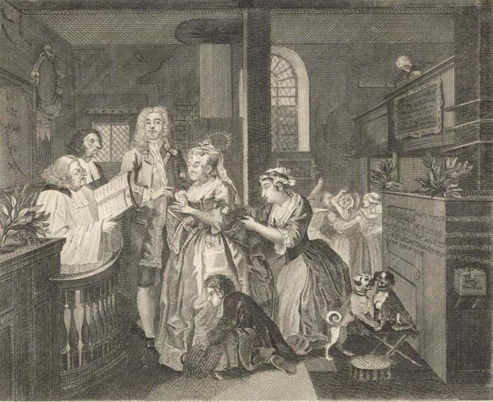 T Cook after Hogarth - Set of 5 19th Century Engravings The Rake's Progress