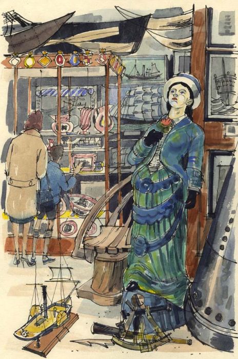 Paul Sharp - 1964 Watercolour, Hull Maritime Museum