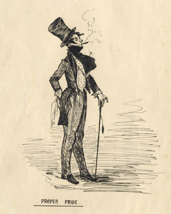 Early 20th Century Pen and Ink Drawing - Proper Pride