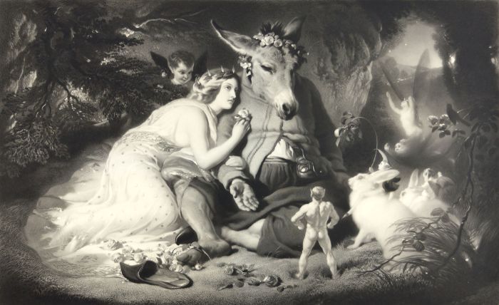 Samuel Cousins RA (1801-1887) - 1858 Mezzotint, A Midsummer Nights Dream