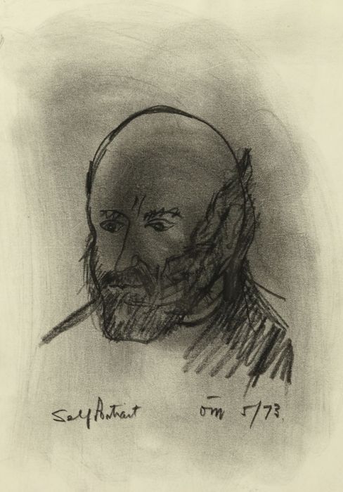 Tony O’Malley (1913–2003) - 1973 Charcoal Drawing, Self Portrait