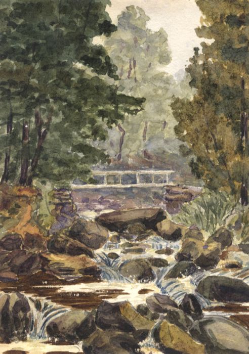 C.M. Forster - 1882 Watercolour, Llanfairfechan, Wales