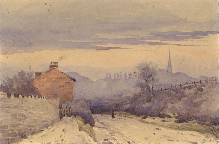 John Bacon - 1879 Watercolour, Ross, Herefordshire