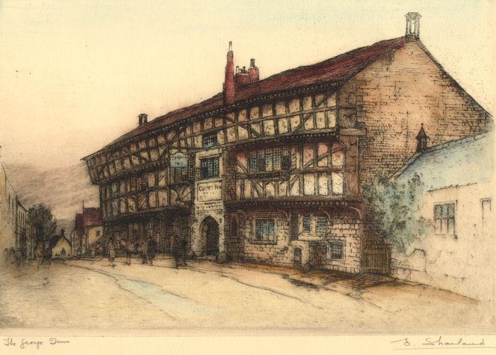 Edward Sharland (1884-1967) - Early 20th Century Etching, The George Inn