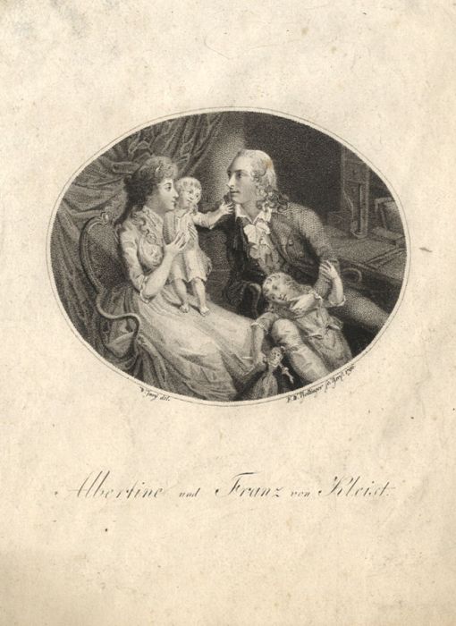 F. W. Bollinger - 1796 Aquatint, Albertine and Franz von Kleist