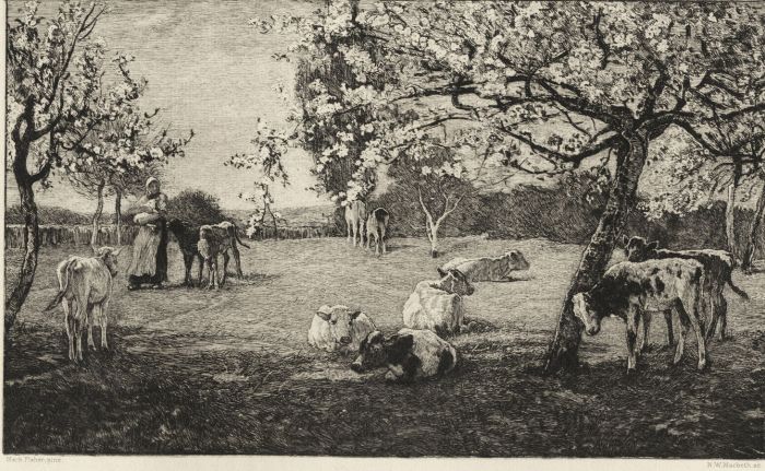 Robert Walker Macbeth - 1879 Etching, Spring after Mark Fisher