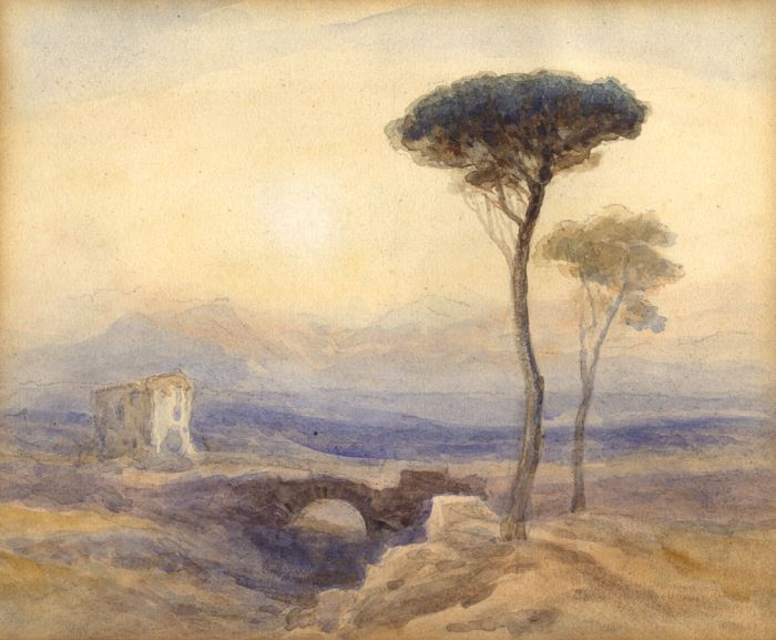 Attributed W.J. Callcott - 1898 Watercolour, Telbin Scenery, St James Theatre