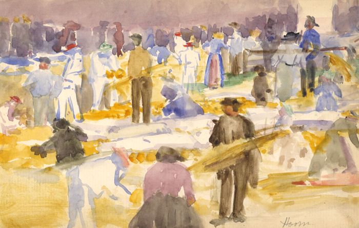 1889 Watercolour - Horn from Cheese Market, Netherlands