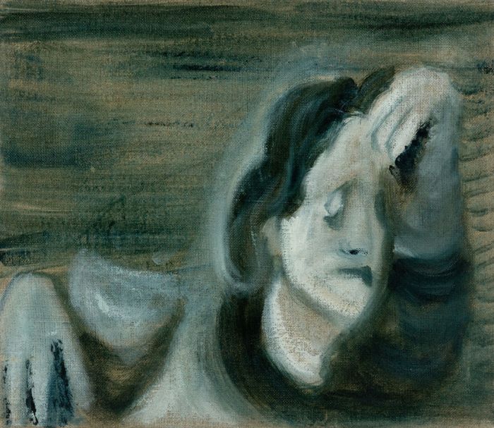 Mid 20th Century Oil - Stylized Portrait