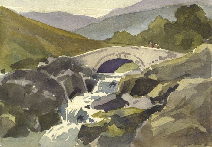 Keith Burtonshaw - Contemporary Watercolour, Ashness Bridge, Lake District