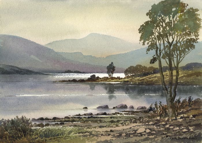 Keith Burtonshaw - 1998 Watercolour, Derwent Water, Lake District