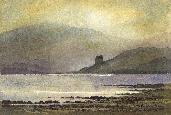 Keith Burtonshaw - Contemporary Watercolour, Dolbadarn Castle, Llanberis