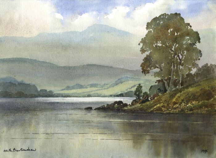 Keith Burtonshaw - 1995 Watercolour, Rydal Water