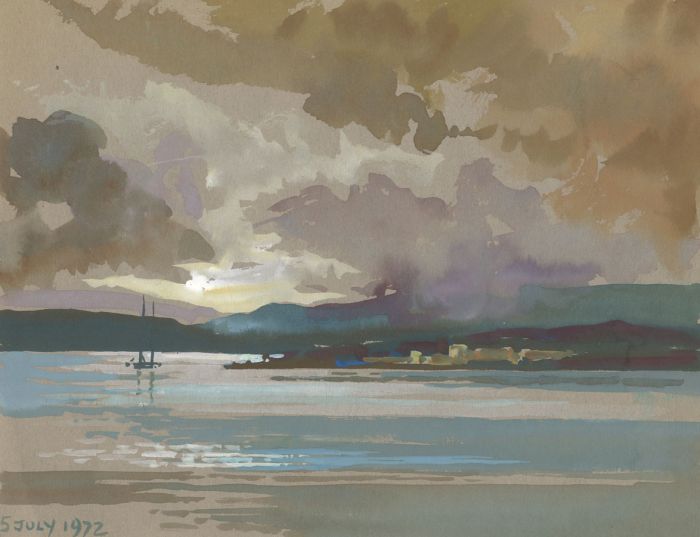Keith Burtonshaw - 1972 Watercolour, Seascape after A. Phillips