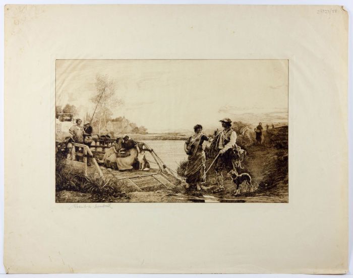 Robert Walker Macbeth - Late 19th Century Engraving, Crossing the Bridge