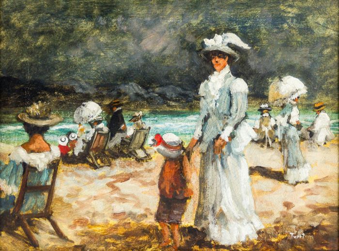 Early 20th Century Oil - Impressionist Seaside Scene