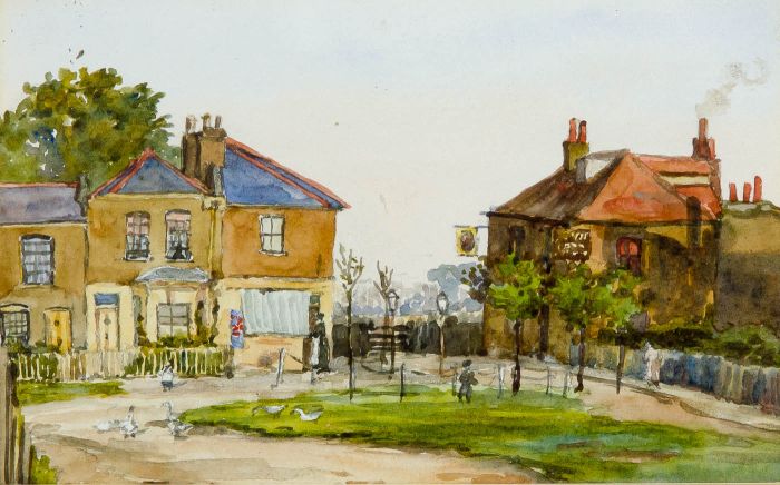 Florence M. Gladstone - Late 19th Century Watercolour, Bull's Head, East Acton