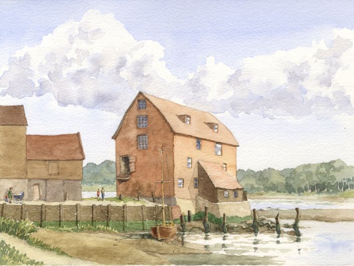 W.G. Lewis - Mid 20th Century Watercolour, Woodbridge Mill, Suffolk