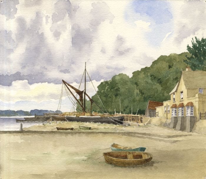 W.G. Lewis - Mid 20th Century Watercolour, Pin Mill, Suffolk