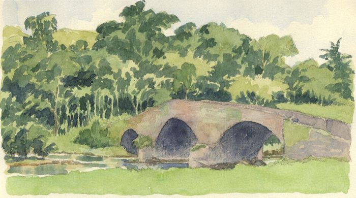 W.G. Lewis - Mid 20th Century Watercolour, The Old Bridge of Awe