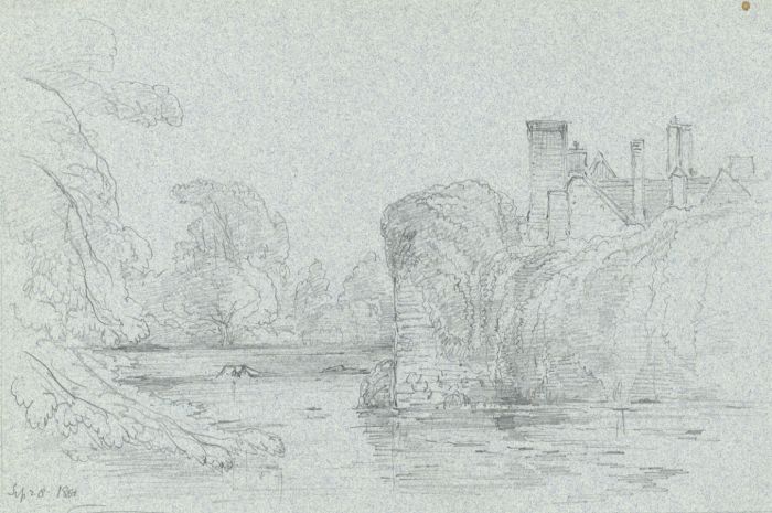 Rev Henry Robinson Wadmore - 1881 Graphite Drawing, Bishop's Palace, Wells
