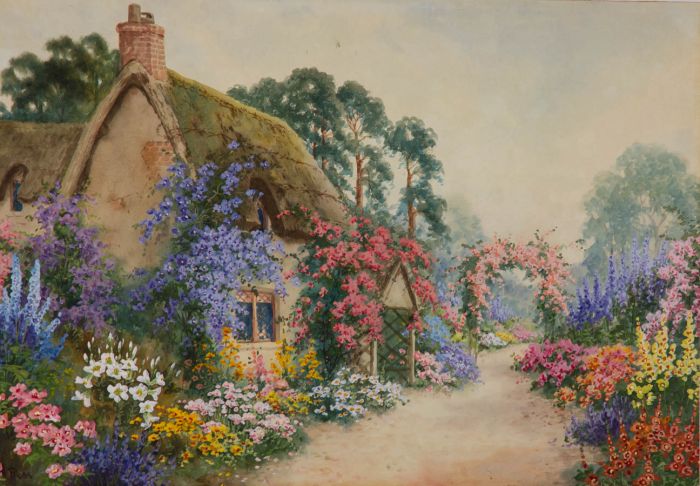 Ross - Early 20th Century Watercolour, Devonshire Garden