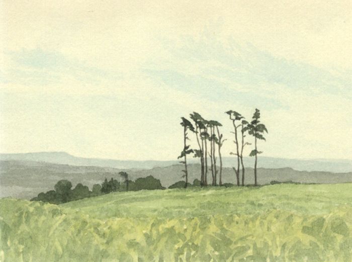 W.G. Lewis - 1965 Watercolour, Views from Crowborough