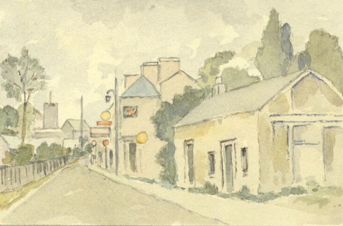 W.G. Lewis - Mid 20th Century Watercolour, Quay Street, Goodwick, Wales